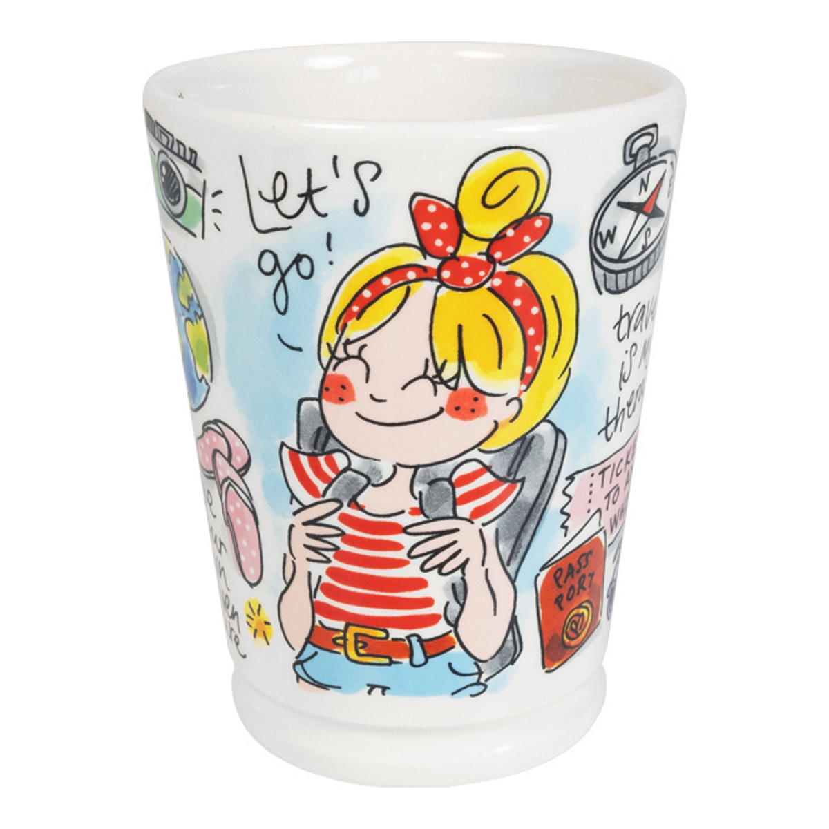 XL-BECHER Liebe zum Reisen in Bunt - 500 ml - Multicolor, Keramik (0.5L) - Blond Amsterdam