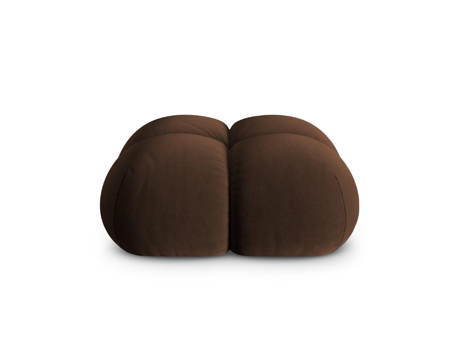 POUF Loretto aus Samt Schokolade - Dunkelbraun, Textil (90/40/90cm) - Cosmopolitan Design