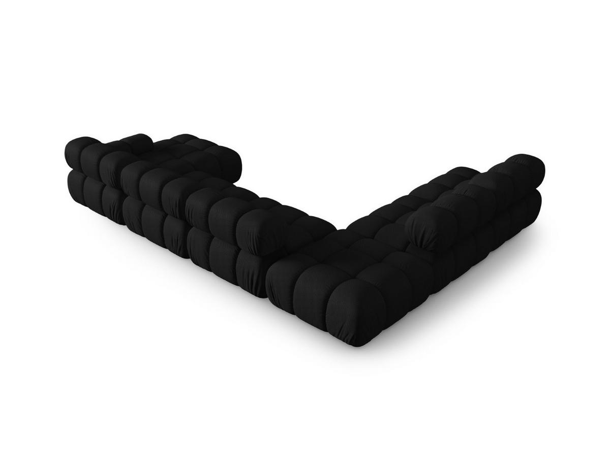 PANORAMASOFA modular links Bellis aus 3D-Stoff schwarz 7 Sitzplätze - Schwarz, Textil (282/70/376cm) - Micadoni