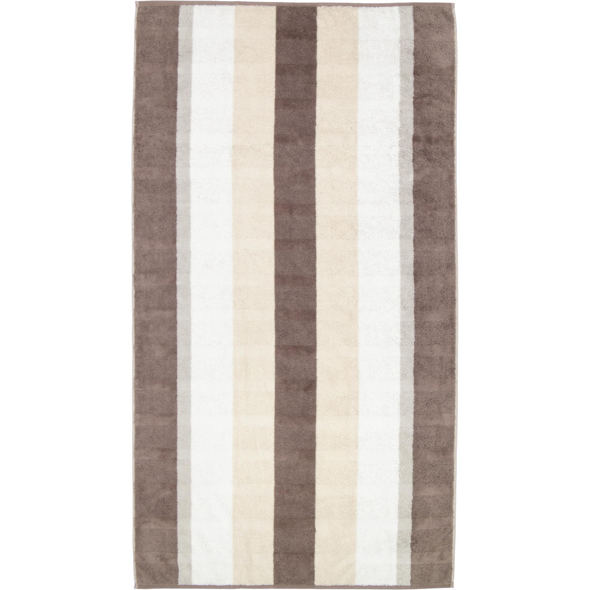 DUSCHTUCH NOBLESSE STRIPE 1087 WALNUSS - 30 - Braun, Textil (80/150cm) - Cawoe