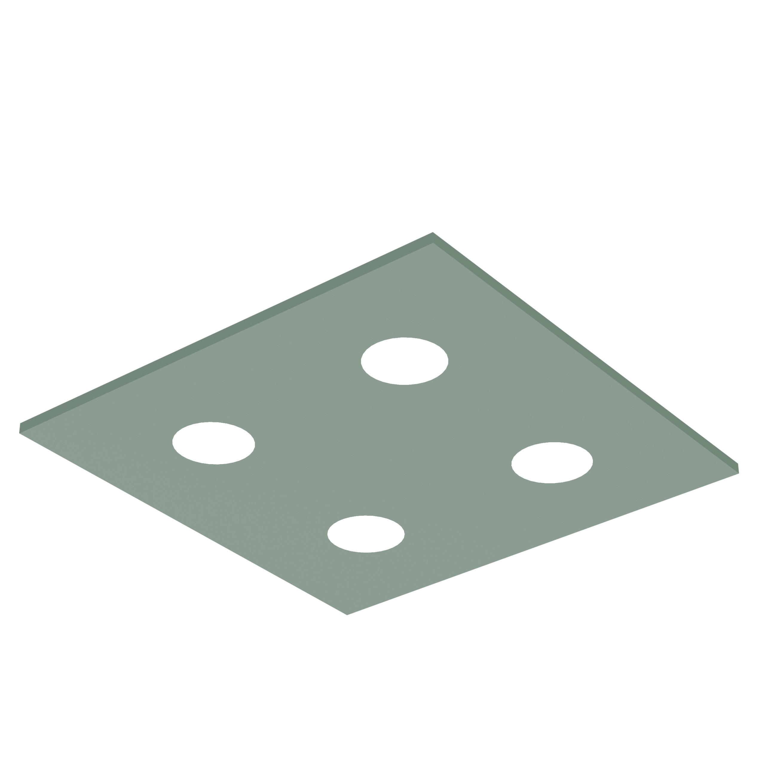DECKENLEUCHTE - Grün, Metall (40/40/11cm) - Lumicom