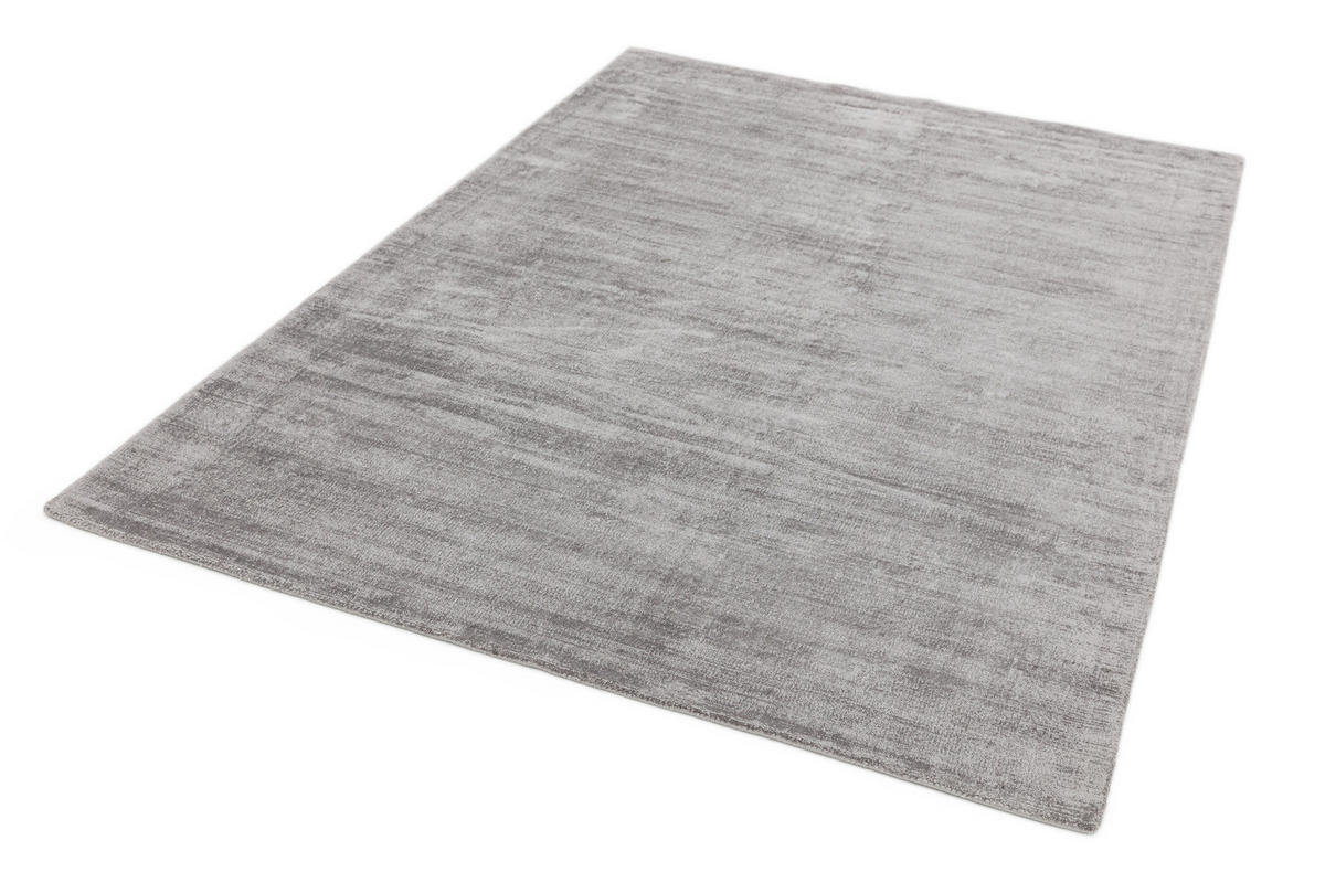 TEPPICH Viskose handgewebt zeitloses Design BARI, Silber 200x290 cm - Silberfarben, Textil (200/290cm) - KADIMA DESIGN