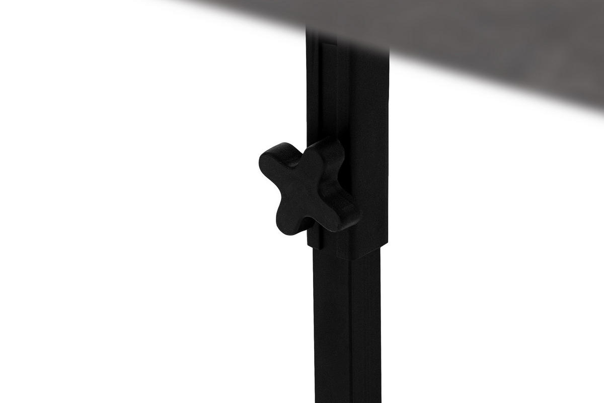 ESSTISCH ROSTEL Ausziehbar 100-180cm Rund, beton/schwarz - Dunkelgrau/Schwarz, Holz (100/180/75cm) - KONSIMO®