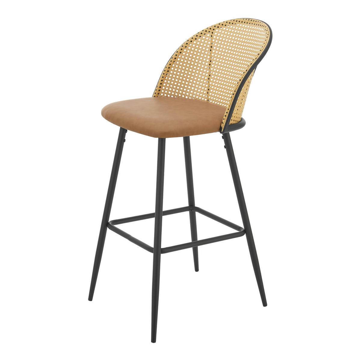 BARHOCKER Gausdal 2er Set - Braun, Metall (44/102/63cm) - [en.casa]
