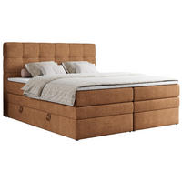 BOXSPRINGBETT ERNI KING 160/200 Orange Struktur - H3 - Orange, Holz/Textil (160/200cm) - MKS