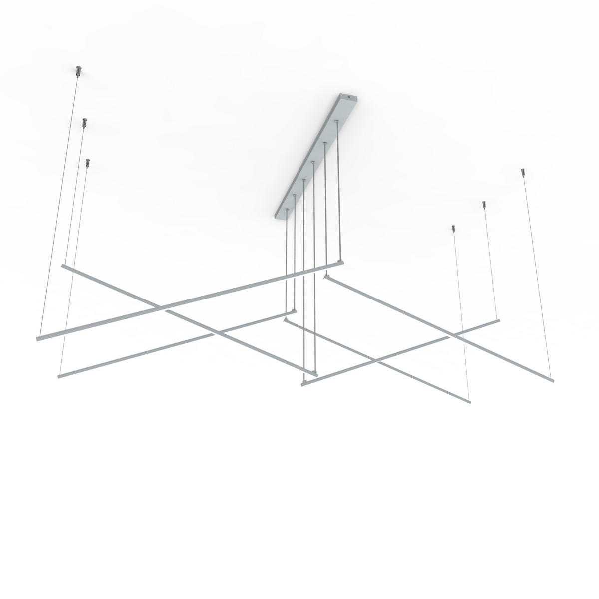 LED-HÄNGELEUCHTE - Grau, Metall (200/100/120cm) - Lumicom