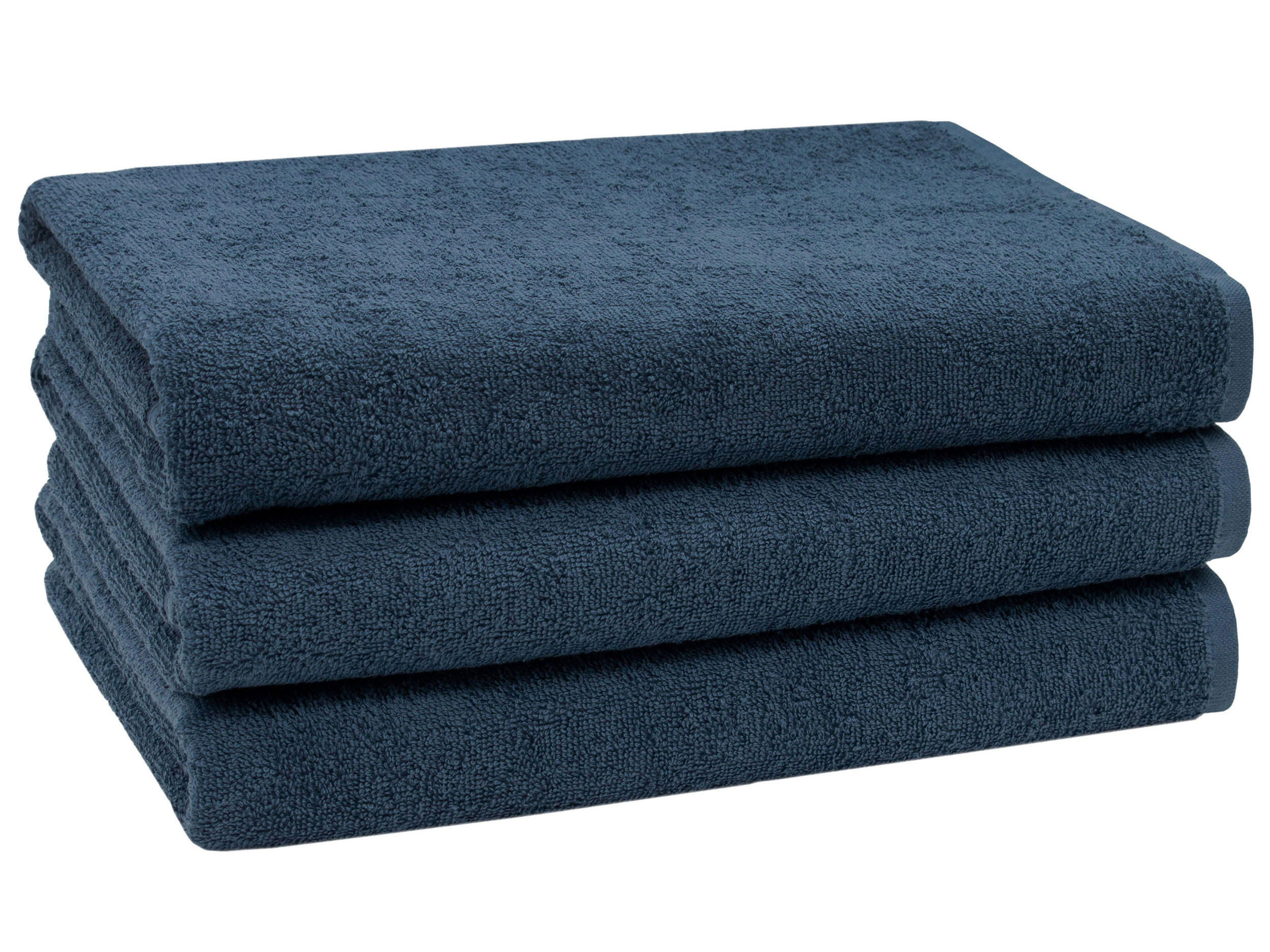 DUSCHTÜCHER, 3er-Set, 70x140 cm, 100% Baumwolle, Blau - Dunkelblau, Textil (70/140cm) - Zollner