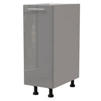 KÜCHENUNTERSCHRANK Essen D1D/20 Grau Hochglanz / Weiß Matt 20 / 50 / 82cm - Weiß/Grau, Holz/Holzwerkstoff (20/82/50cm) - Feldmann-Wohnen