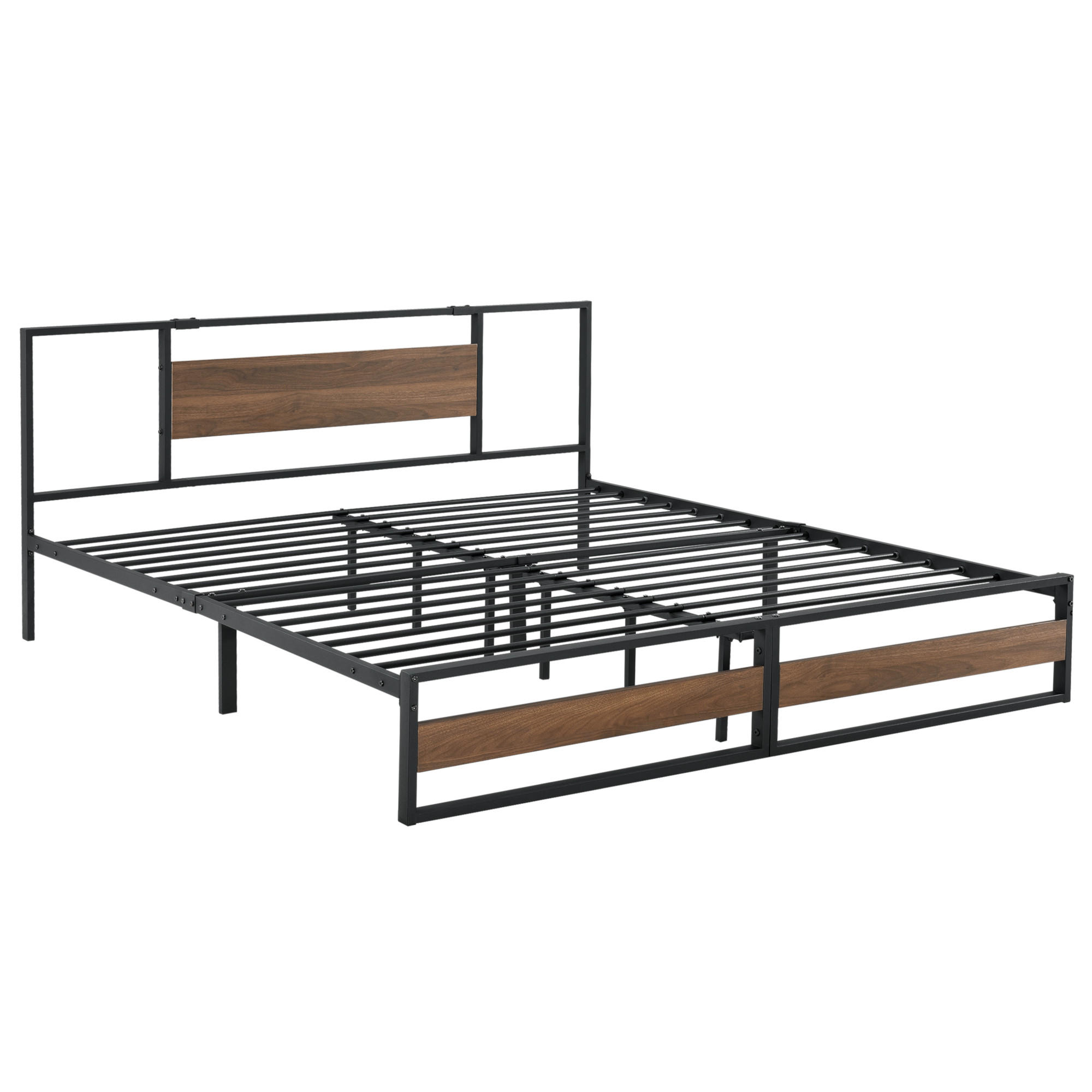 METALLBETT Villach - Schwarz, Metall (180/200cm) - [en.casa]