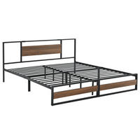 METALLBETT Villach - Schwarz, Metall (180/200cm) - [en.casa]