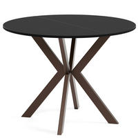 TISCH Schwarz EWA Ausziehbar - Schwarz/Braun, Holzwerkstoff (90/90/76cm) - Sepro Meble