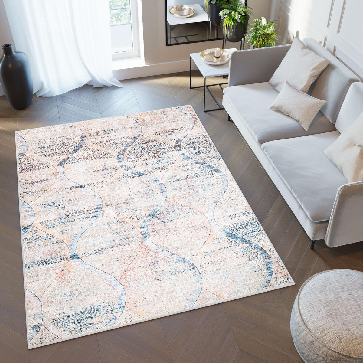 TEPPICH TOSCANA Beige 80/150 cm - Beige, Textil (80/150cm) - Tapiso