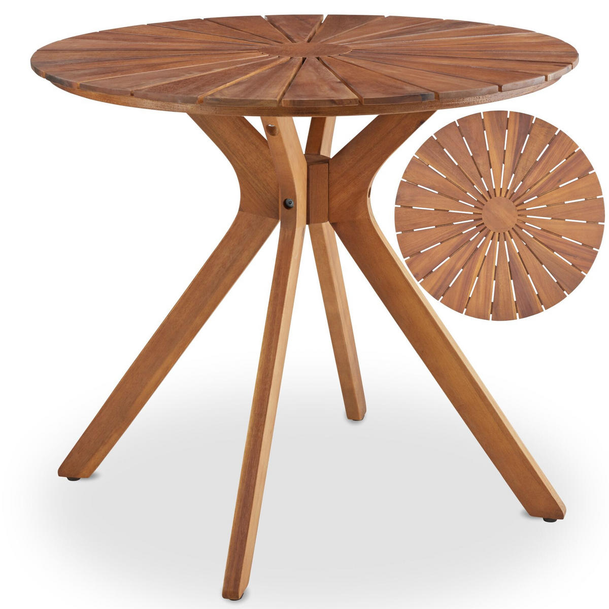 GARTENTISCH Pollensa, 70 x 70 x 62 cm, braun - Braun, Holz (70/70/62cm) - tectake