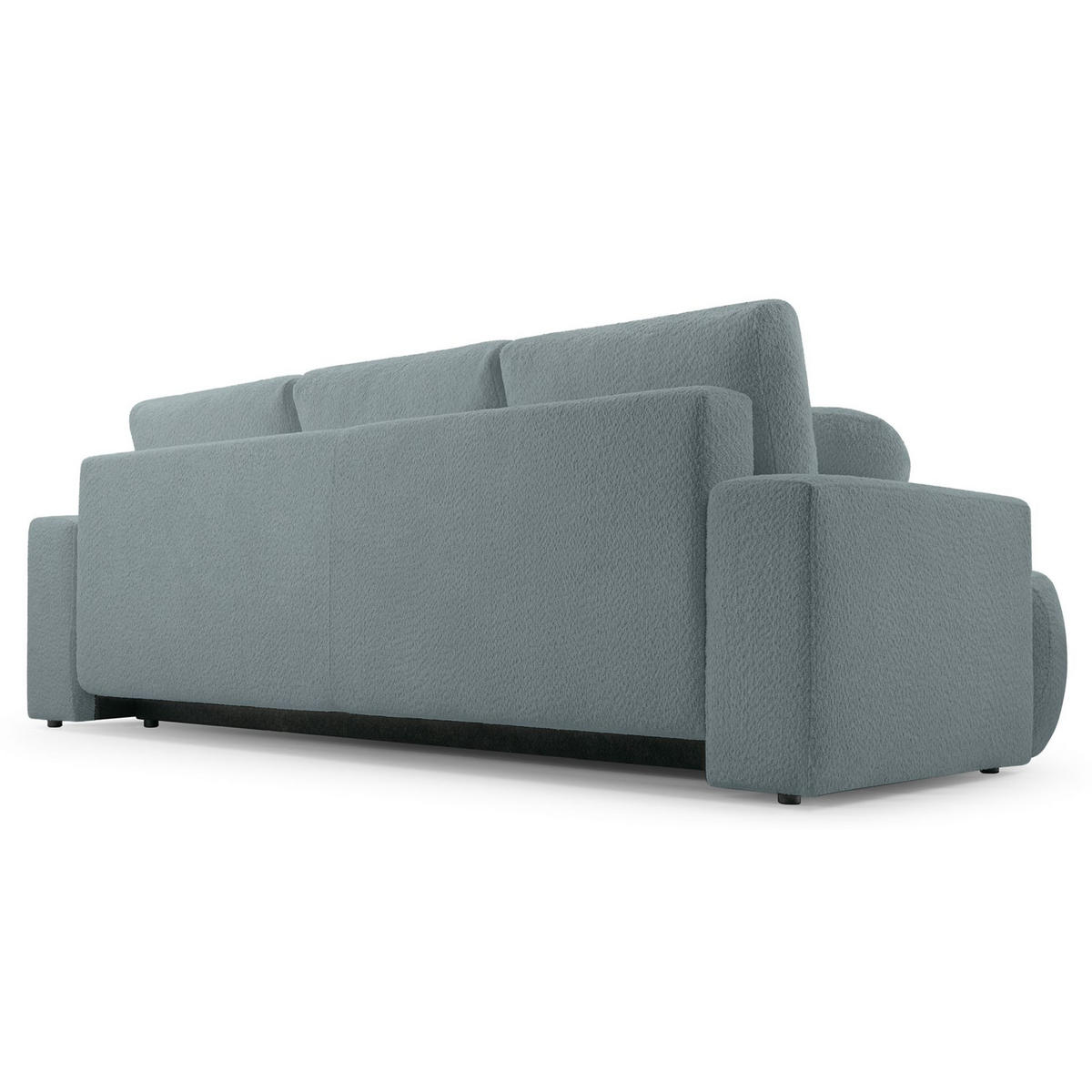 3-SITZER SOFA Barletto Grau Bouclé - Schwarz/Grau, Holz/Textil (248/94/110cm) - Selsey