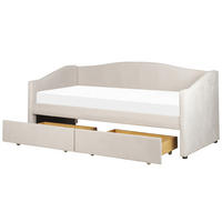 TAGESBETT mit Stauraum 90x200 cm Beige Vittel - Beige, Textil (90/200cm) - Beliani