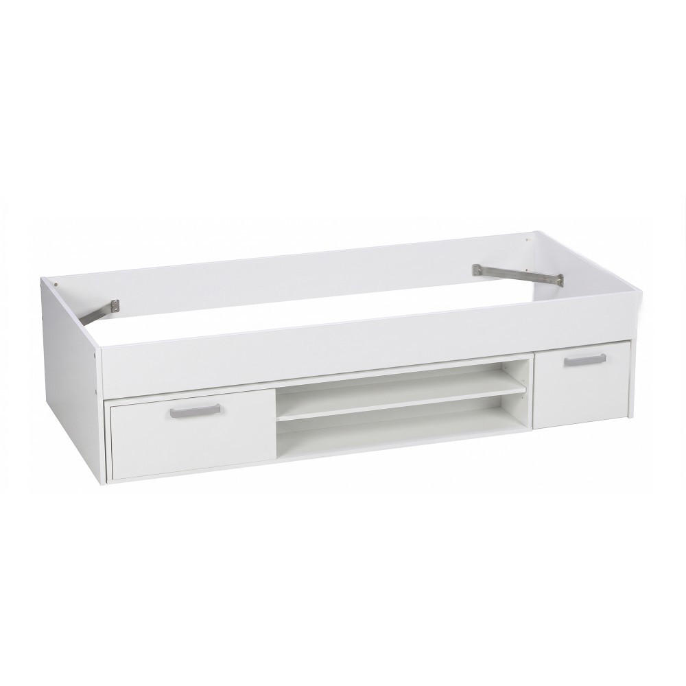 STAURAUMBETT TESS / 90x190 - Weiß - Weiß, Holzwerkstoff (90/190cm) - Weber Industries