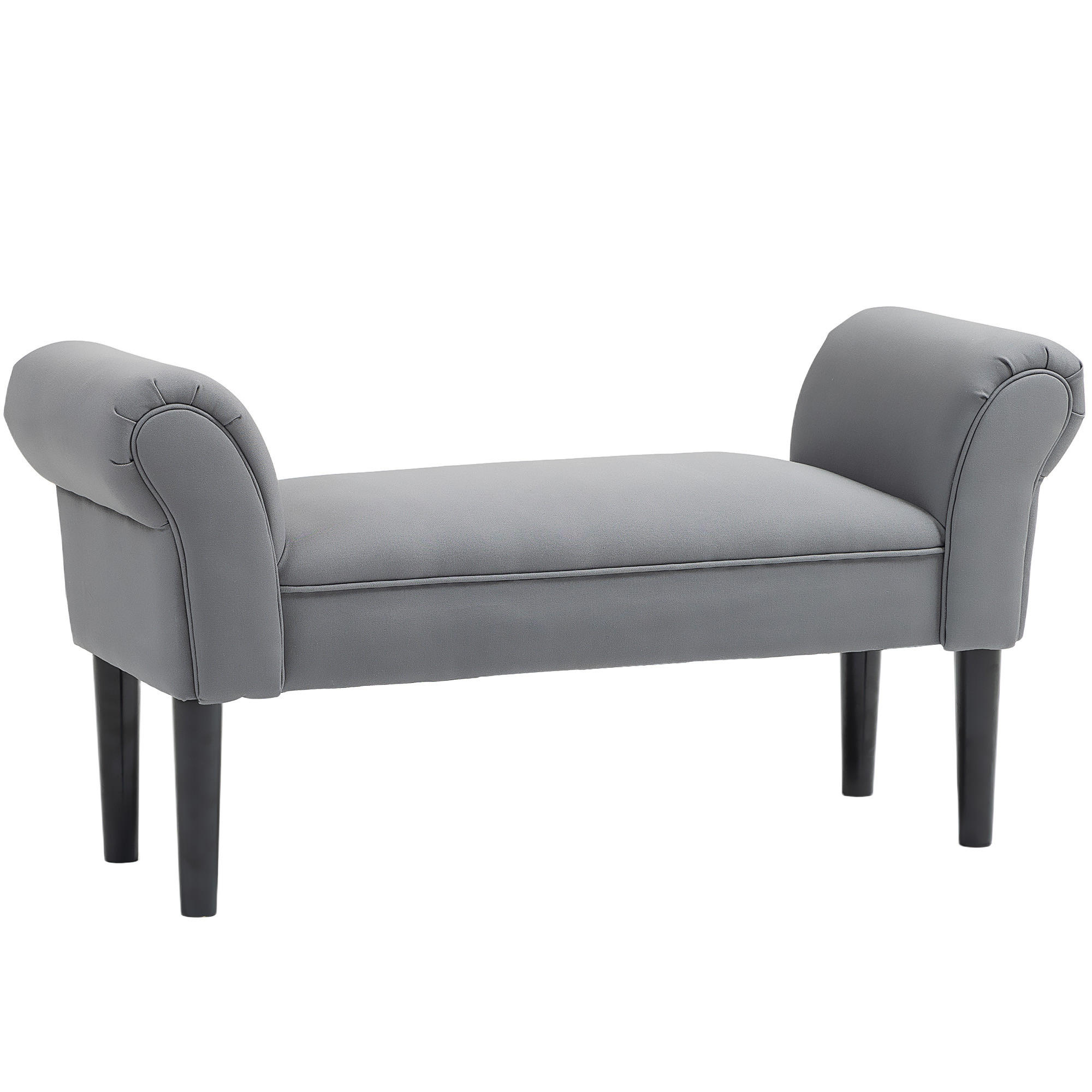SITZBANK Bettbank - Dunkelgrau, Kunststoff (36/51/102cm) - HOMCOM