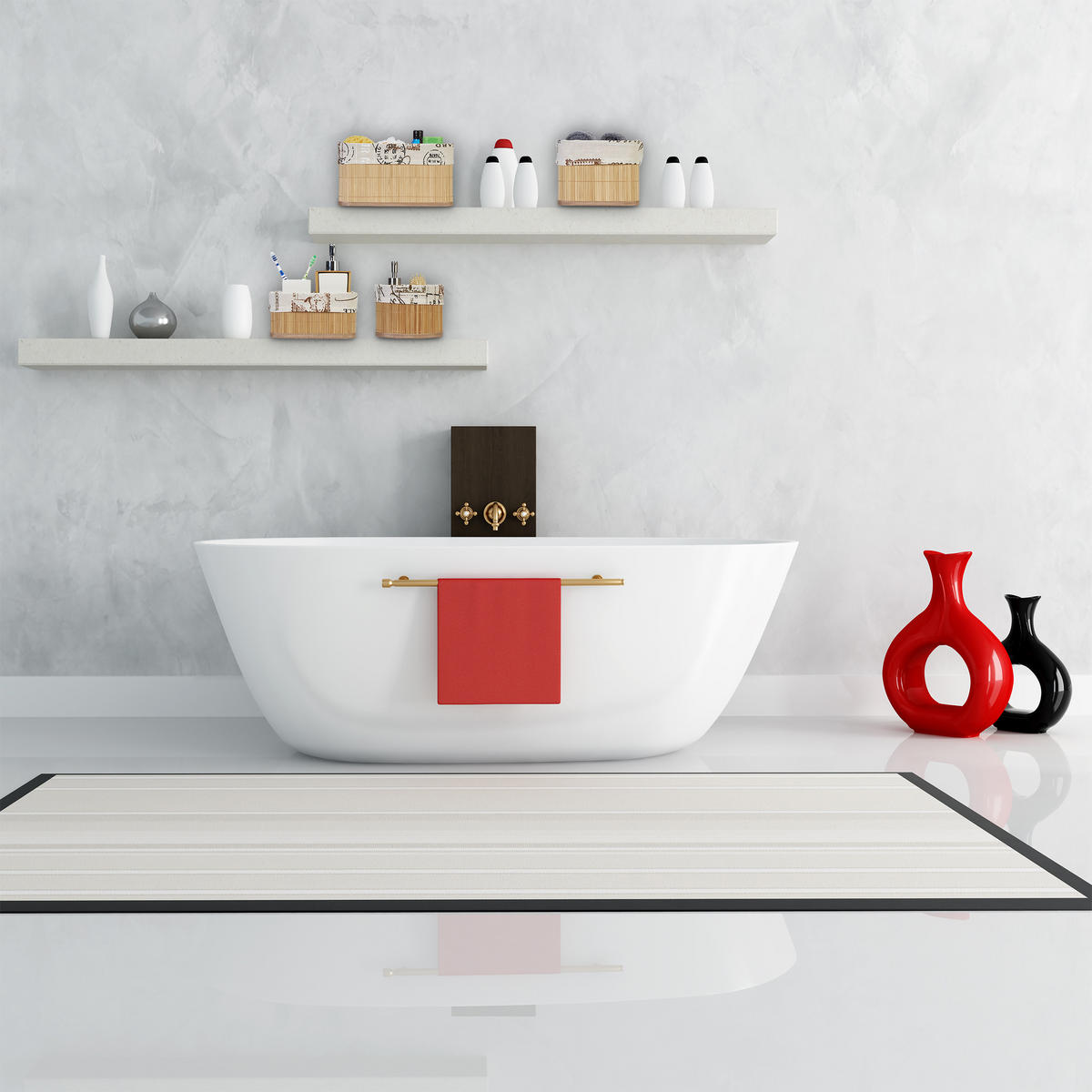 4XAUFBEWAHRUNGSKORB - Multicolor, Holz/Holzwerkstoff (23/33/17cm) - Relaxdays