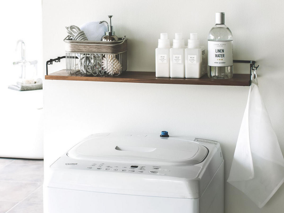 WANDREGAL Tower dunkelbraun 76/7/20 cm - Schwarz, Holz (76/20/7cm) - Yamazaki