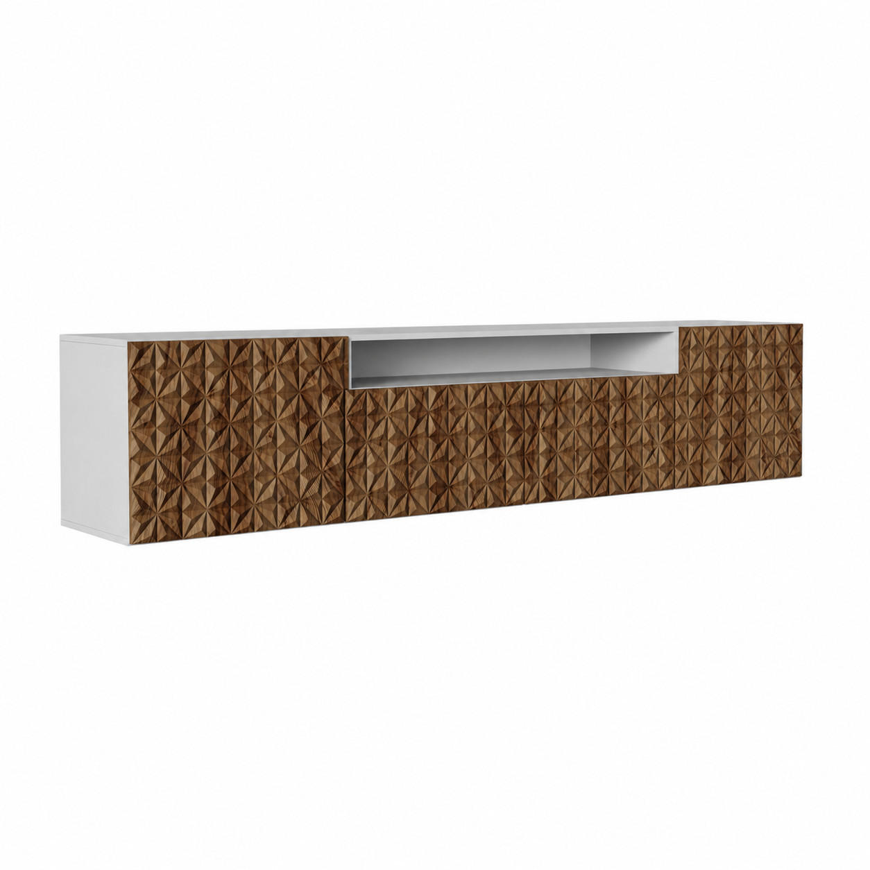 Margaret Hadas24 Tv-Schrank Weiß, Braun 200x40x41 cm