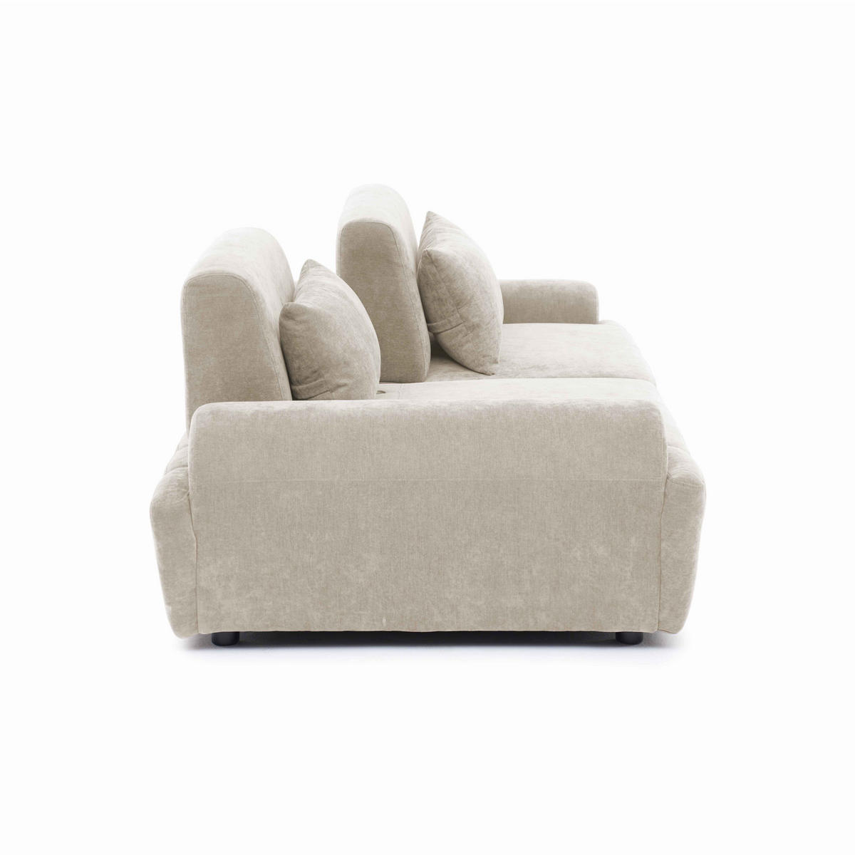 SOFA 2-Sitzer, Ekru - Weiß, Textil (218/82/109cm) - Oviala