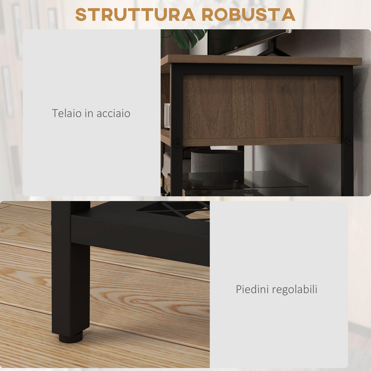 TV-MÖBEL Braun 1 Stück - Braun, Holzwerkstoff (110/48/40cm) - GiPP