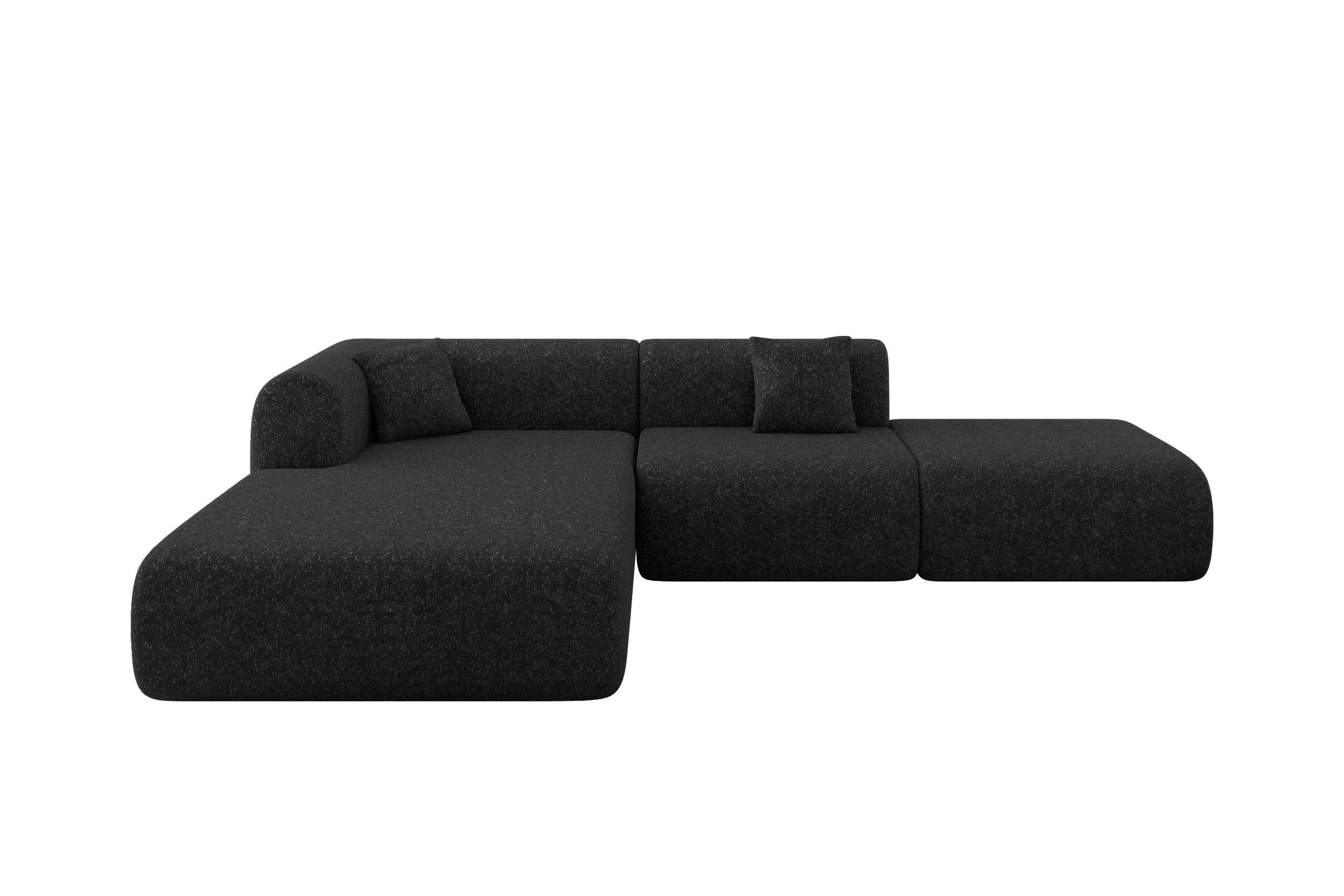 Altdecor Ecksofa Schwarz 289x176 cm