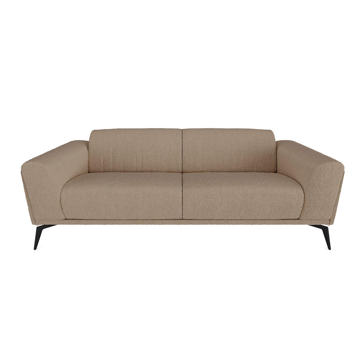 SOFA 3-SITZER Bouclé-Stoff Taupe 220cm - Taupe, Textil (220/74/90cm) - Sia Home