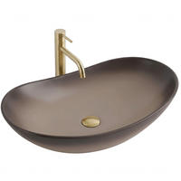 AUFSATZWASCHBECKEN Rea Royal Ombre - Beige, Keramik (36/16/62cm) - REA