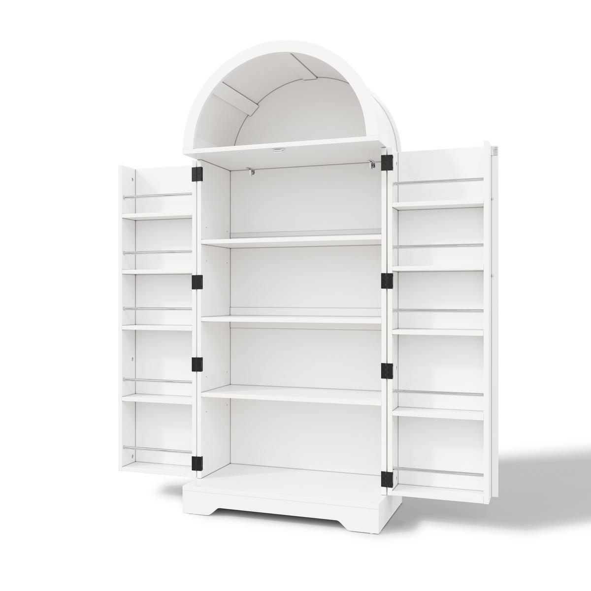 HIGHBOARD DE-38688 70/40/165 cm Bogendesign Weiß - Weiß, Holzwerkstoff (70/165/40cm) - ComfortXL