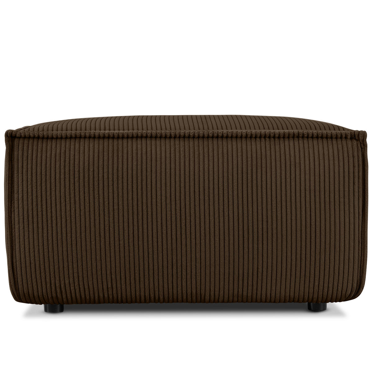 SITZPOUF NAPI gefederte Sitzfläche, dunkelbraun - Dunkelbraun/Schwarz, Textil (83/45/83cm) - KONSIMO®