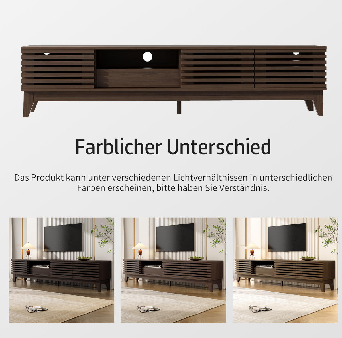 LOWBOARD 170/35/40 cm in Natur aus Holzwerkstoff mit 3 Türen und Schublade - Naturfarben, Holzwerkstoff (35/40/170cm) - OKMYHOME