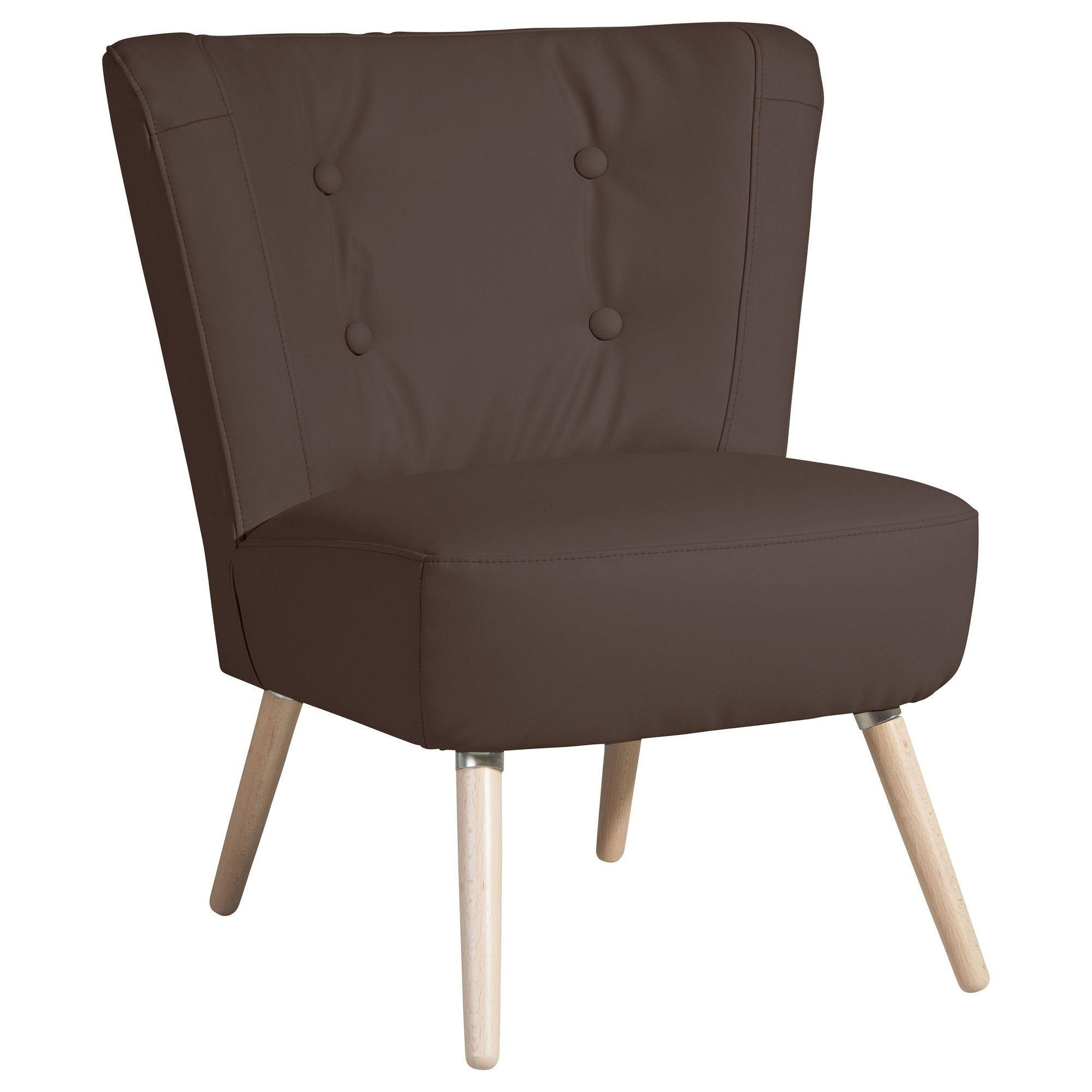SESSEL Kassi Bezug Kunstleder Buche natur / braun - Braun, Kunststoff (69/80/68cm) - 58aufmkessel