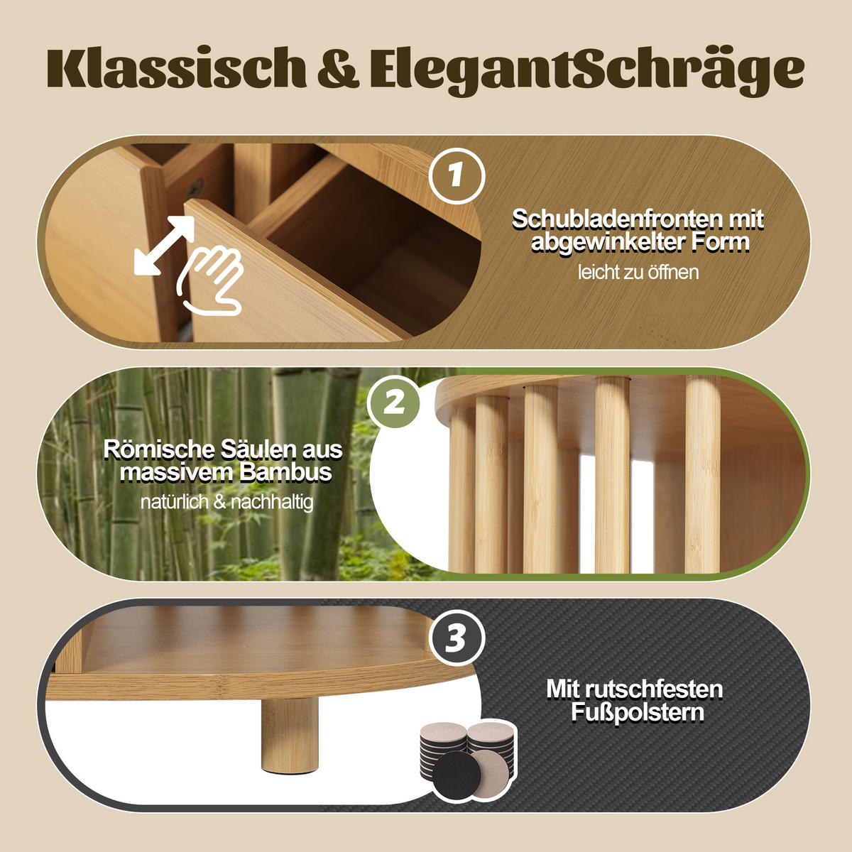 SIDEBOARD Oak 160/40/75 cm mit 6 Schubladen und offenen Regalen - Eichefarben, Naturmaterialien (160/75/40cm) - PANGIVO