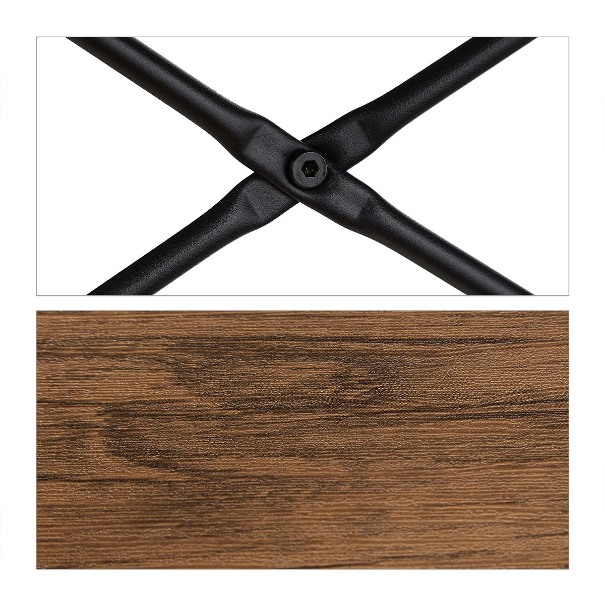 BÜCHERREGAL - Braun, Holzwerkstoff/Metall (105/140/33.5cm) - Relaxdays