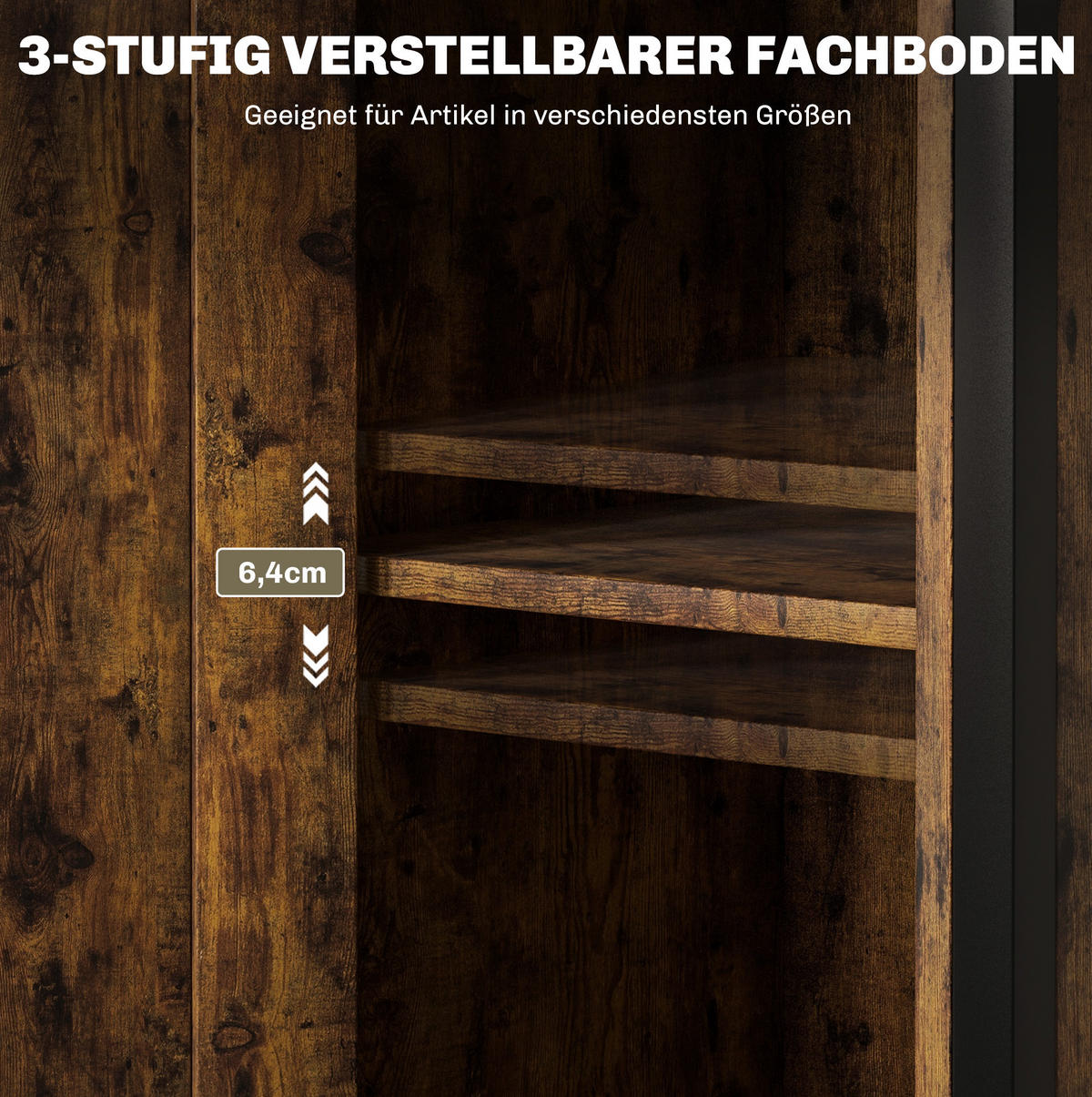 BEISTELLTISCH 34/30/80 cm in Braun mit Schrankfach & offenen Ablagen - Braun, Holzwerkstoff (34/30/80cm) - BEAOK