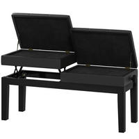 HOCKER DE-16413 2er-Set höhenverstellbar mit Stauraum Schwarz - Schwarz, Metall (37/58/105cm) - ComfortXL