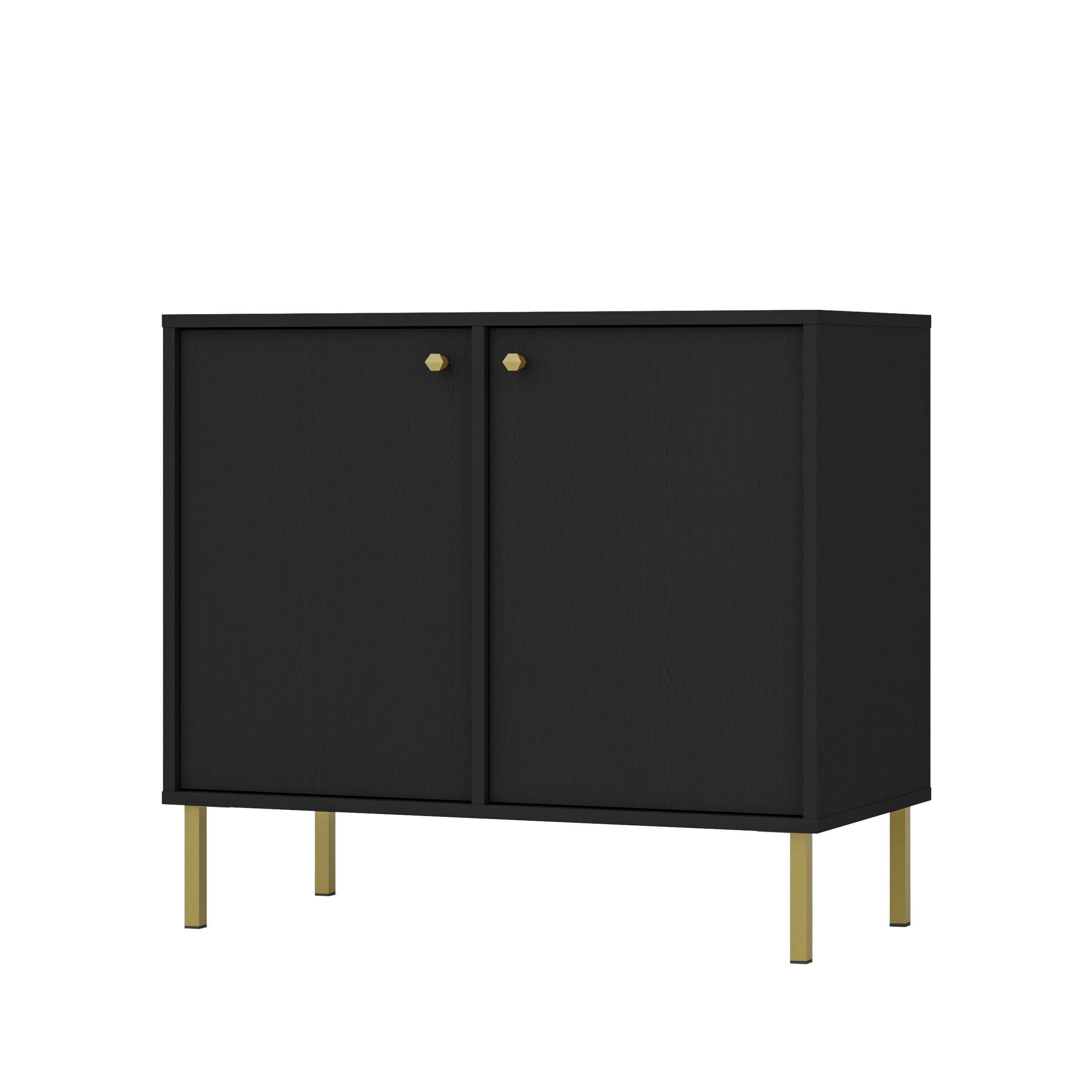KOMMODE TORINO 84/74/41 cm mit 2 Türen Graphitfarben - Graphitfarben, Holzwerkstoff (84/74/41cm) - MASSENO