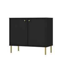 KOMMODE TORINO 84/74/41 cm mit 2 Türen Graphitfarben - Graphitfarben, Holzwerkstoff (84/74/41cm) - MASSENO
