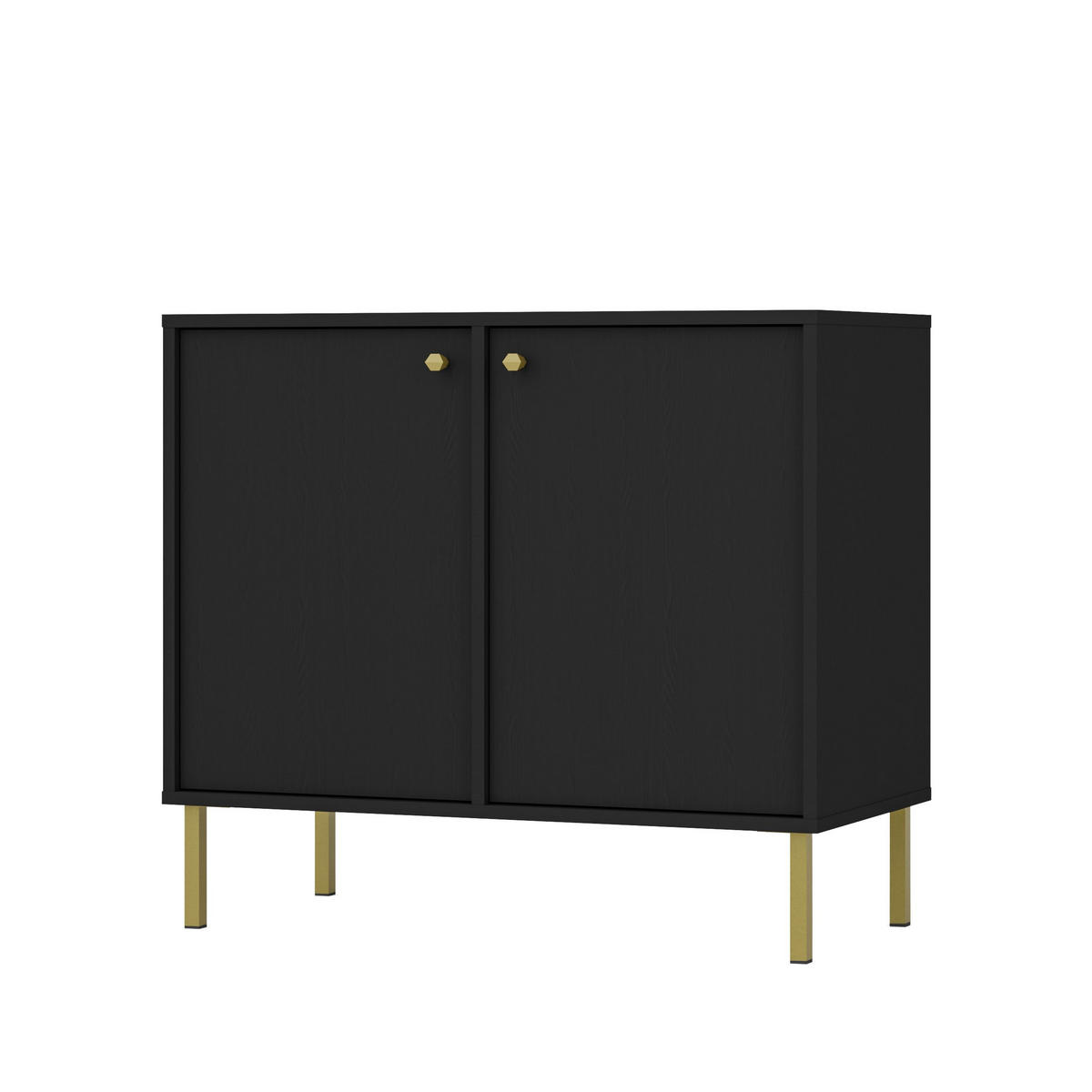 KOMMODE TORINO 84/74/41 cm mit 2 Türen Graphitfarben - Graphitfarben, Holzwerkstoff (84/74/41cm) - MASSENO
