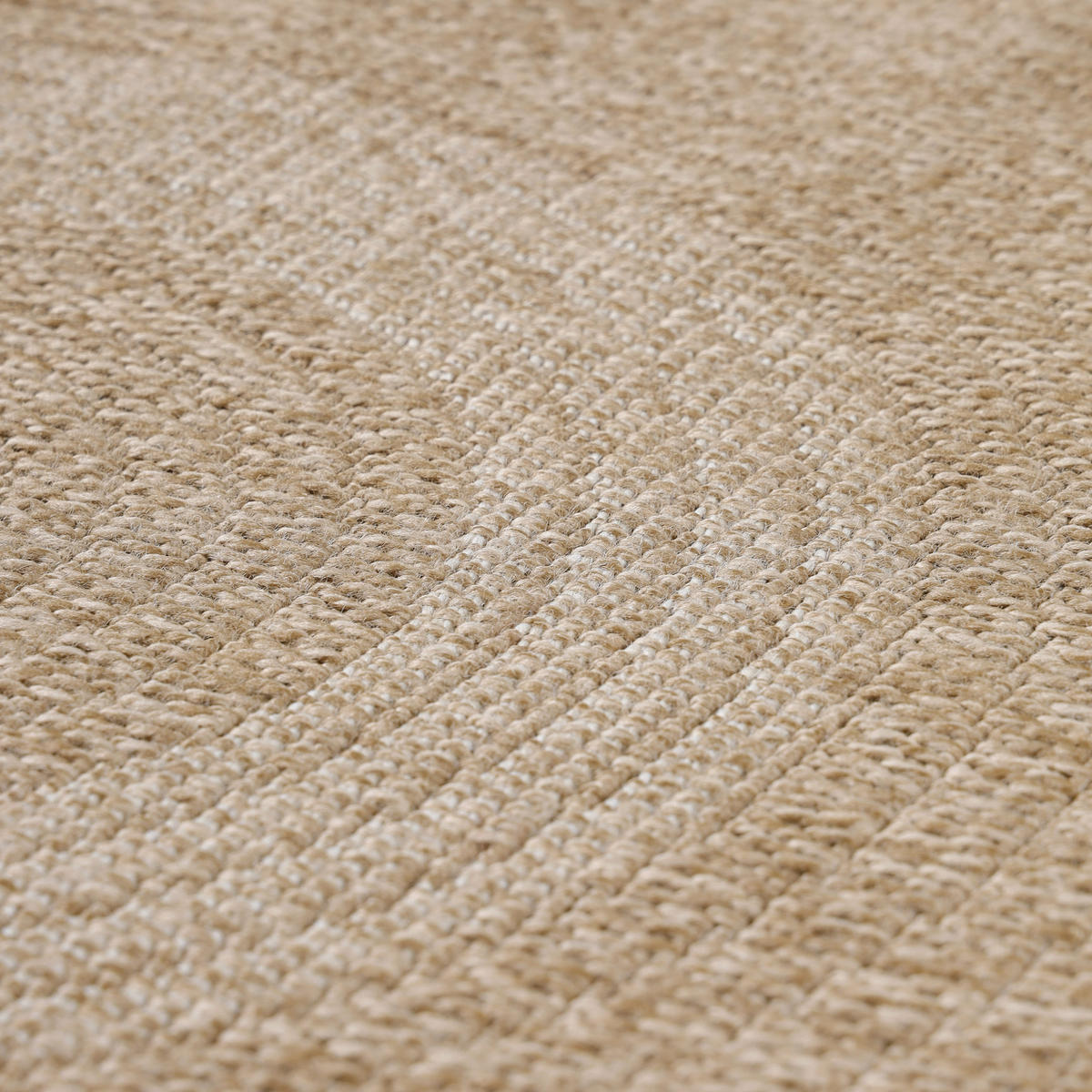 TEPPICH Outdoor Flachgewebe Vintage Polypropylen Balkon Beige Rund 80x80 - Beige, Textil (80/80cm) - KADIMA DESIGN