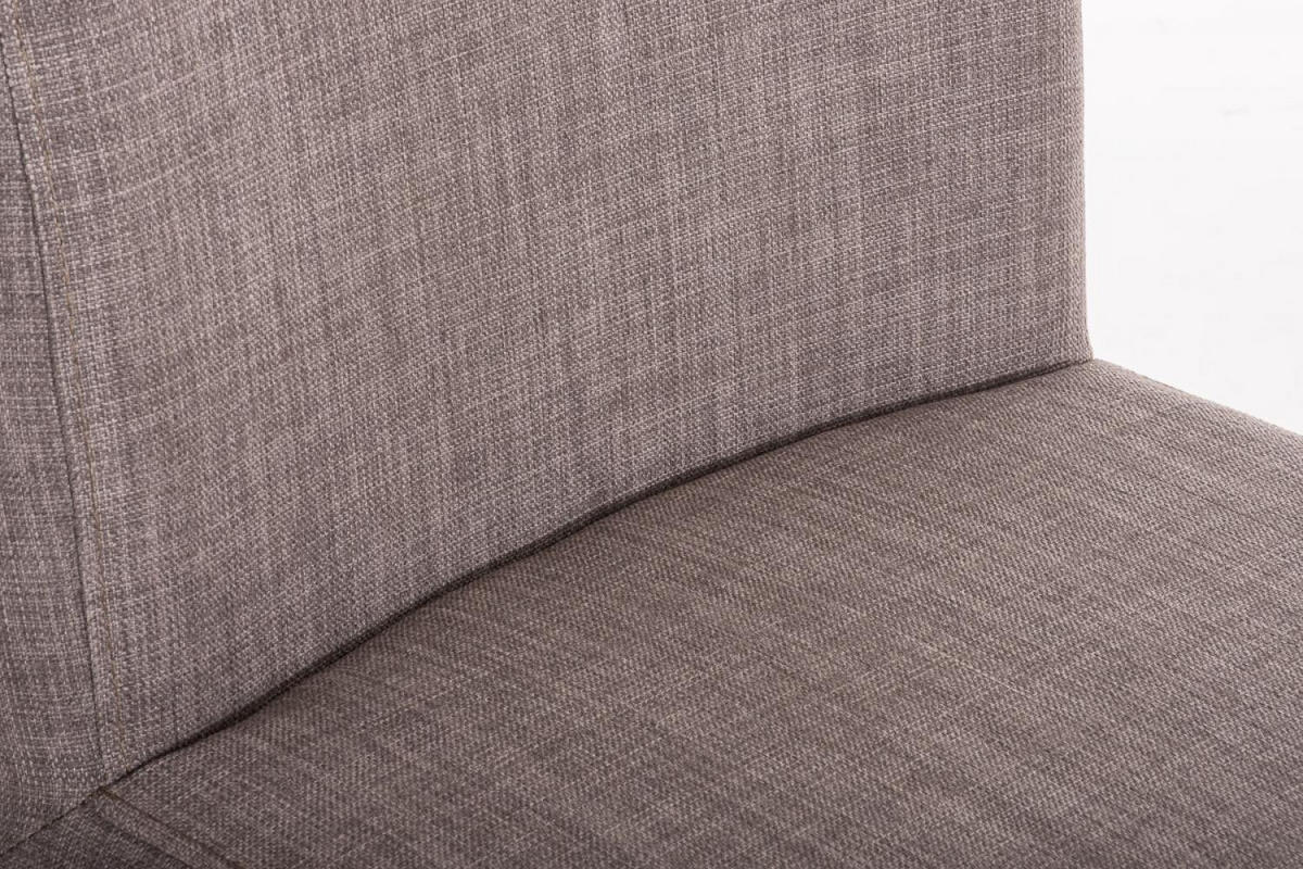 BARHOCKER Stoff Grau - Chromfarben/Grau, Textil/Metall (42/104/48cm) - CLP