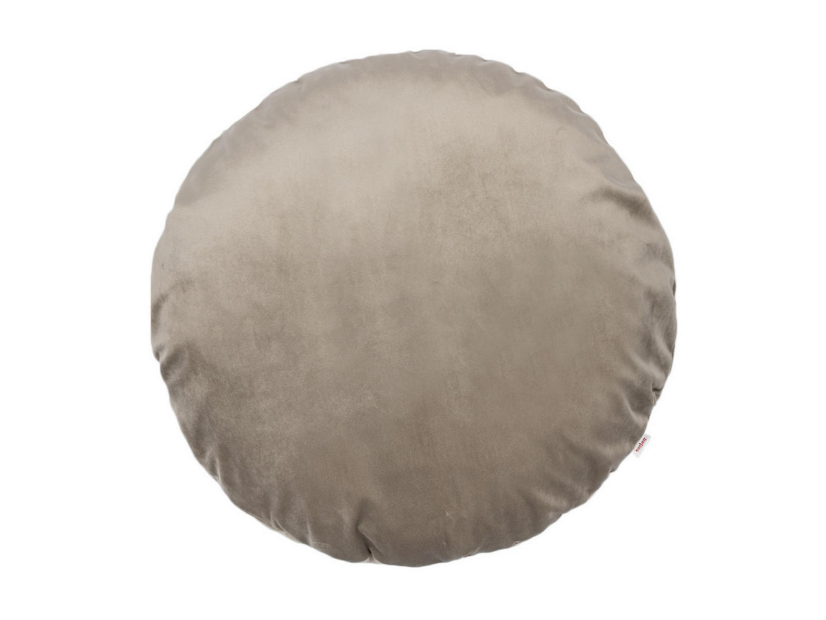 KISSENHÜLLE Rund Samt&Sonders taupe 80 cm Ø - Taupe, Textil (80/80cm) - beties Heimtextil