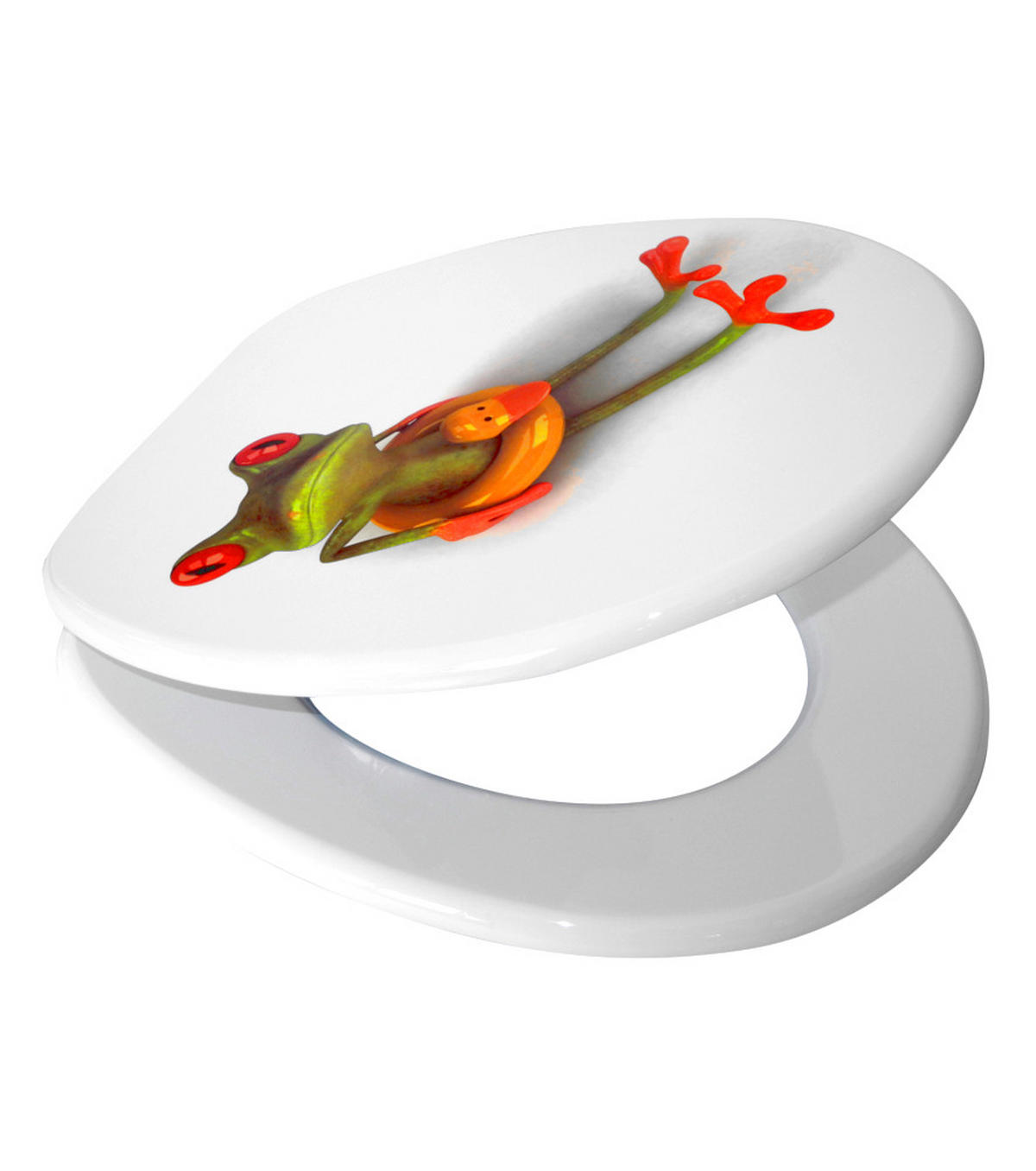 WC-SITZ Froggy - Grün, Holzwerkstoff (38/6/47cm) - Sanilo