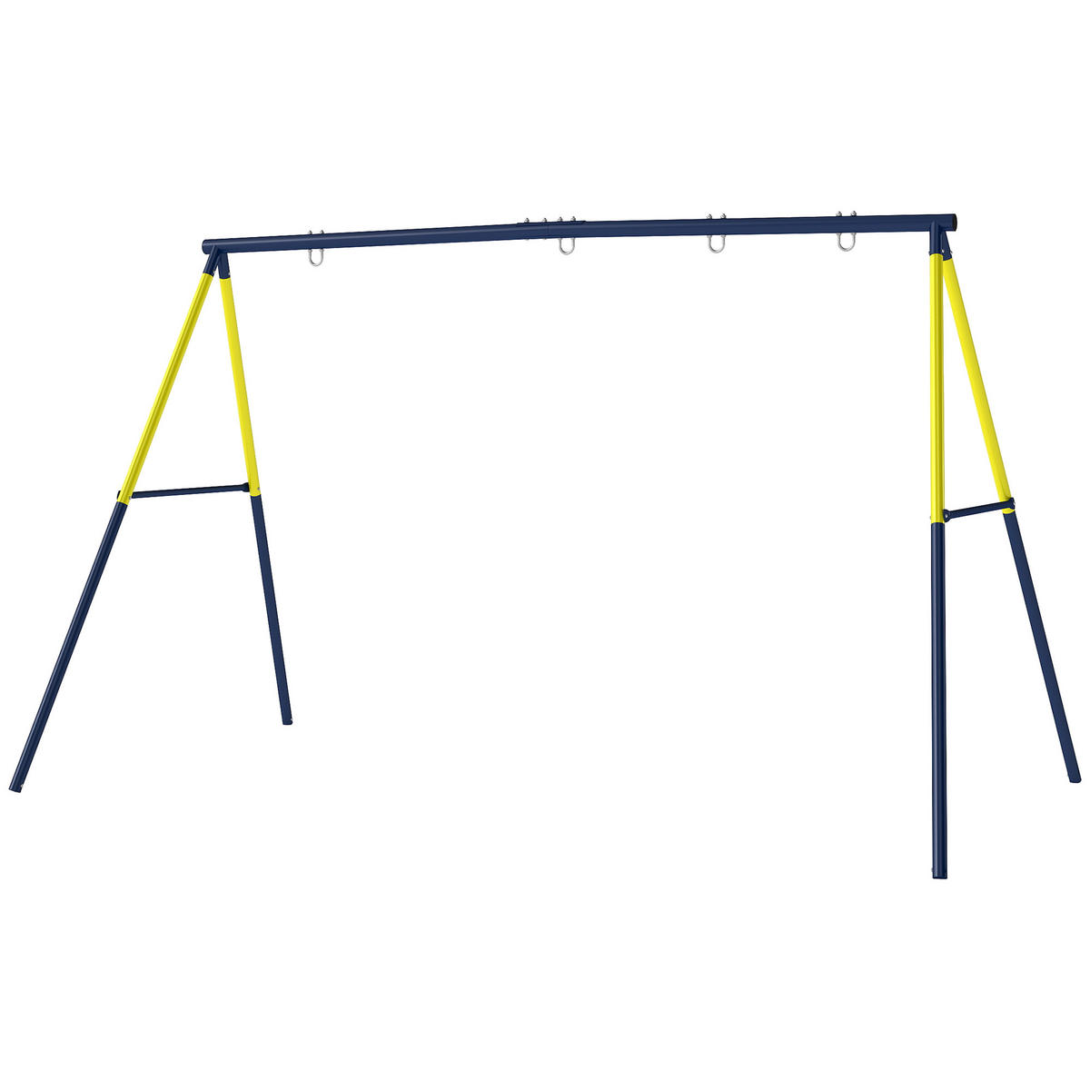 SCHAUKEL DE-17990 mit 2 Schaukeln & A‑Rahmen Blau - Blau, Metall (160/260cm) - ComfortXL