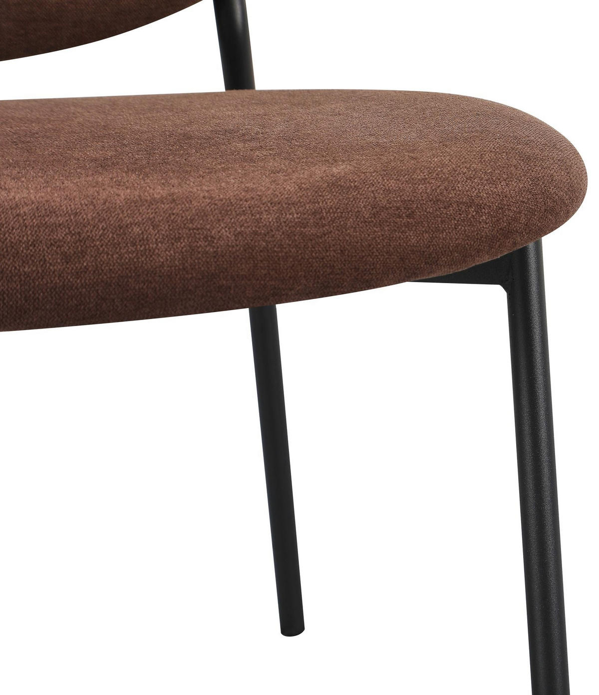 POLSTERSTUHL Broctalm Dunkelbraun - Dunkelbraun/Schwarz, Textil/Metall (49/79/46cm) - Selsey