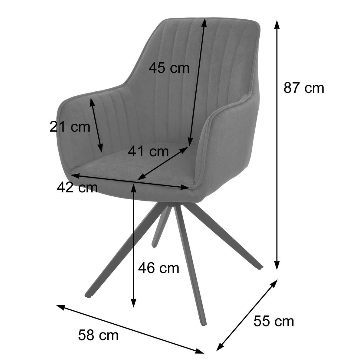 ESSZIMMERSTUHL Hellgrau 6er-Set - Hellgrau, Textil (58/87/55cm) - Jamb