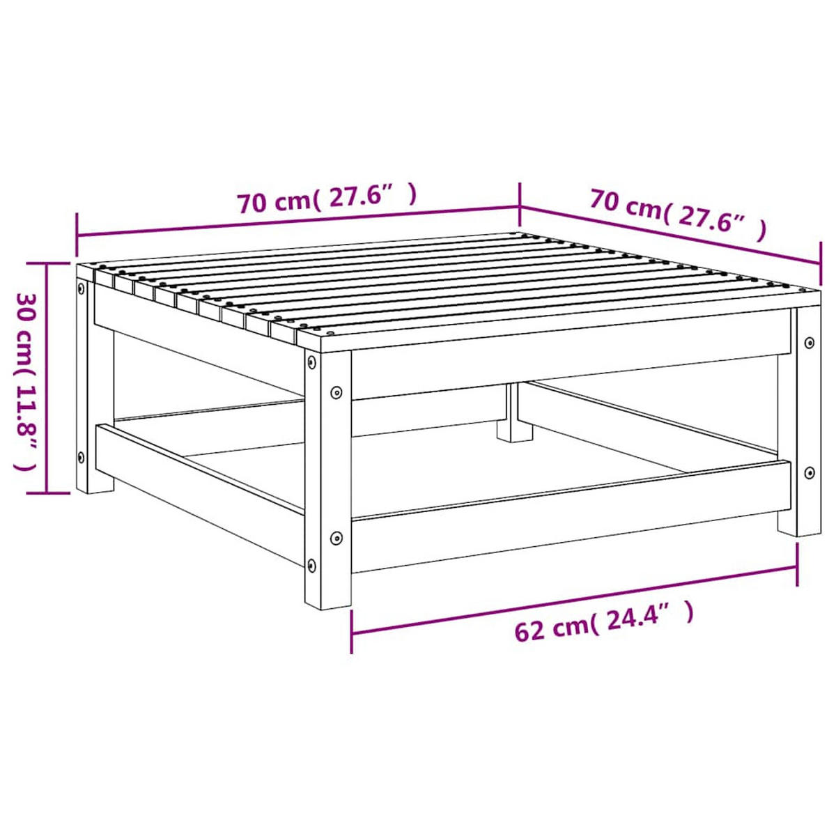 GARTEN-LOUNGE-SET 2-teilig Mit Kissen Massivholz Kiefer - Anthrazit, Holz/Textil - vidaXL