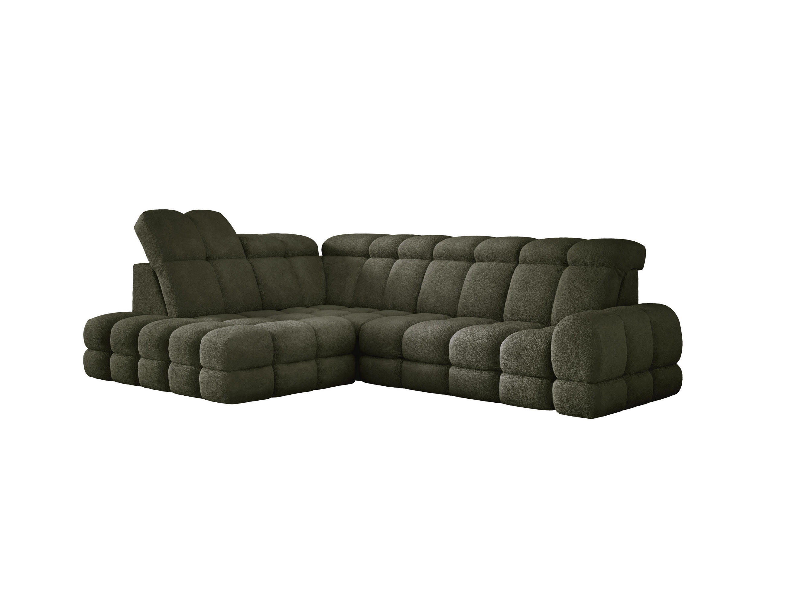 ECKSOFA TOLLO Anthology-stoff L-form 302x217x105 cm grün - Waldgrün, Holz/Textil (302/217cm) - DomoHome