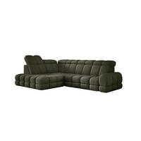ECKSOFA TOLLO Anthology-stoff L-form 302x217x105 cm grün - Waldgrün, Holz/Textil (302/217cm) - DomoHome